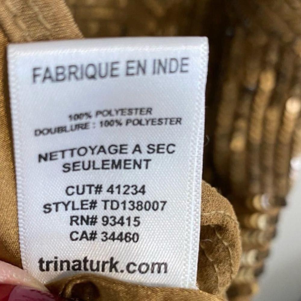 Trina Turk - Aura - Gold Sequin Sheath Dress - 4 - India - Picture 7 of 8